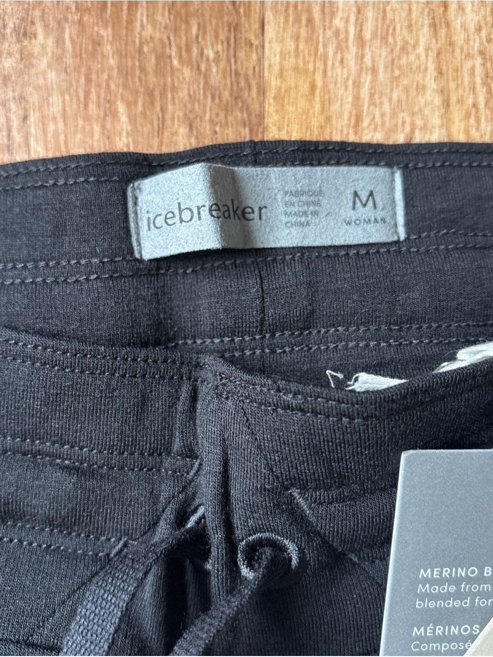 Women’s ICEBREAKER MERINO CRUSH PANTS SWEATPANTS Black Medium - Picture 3 of 10